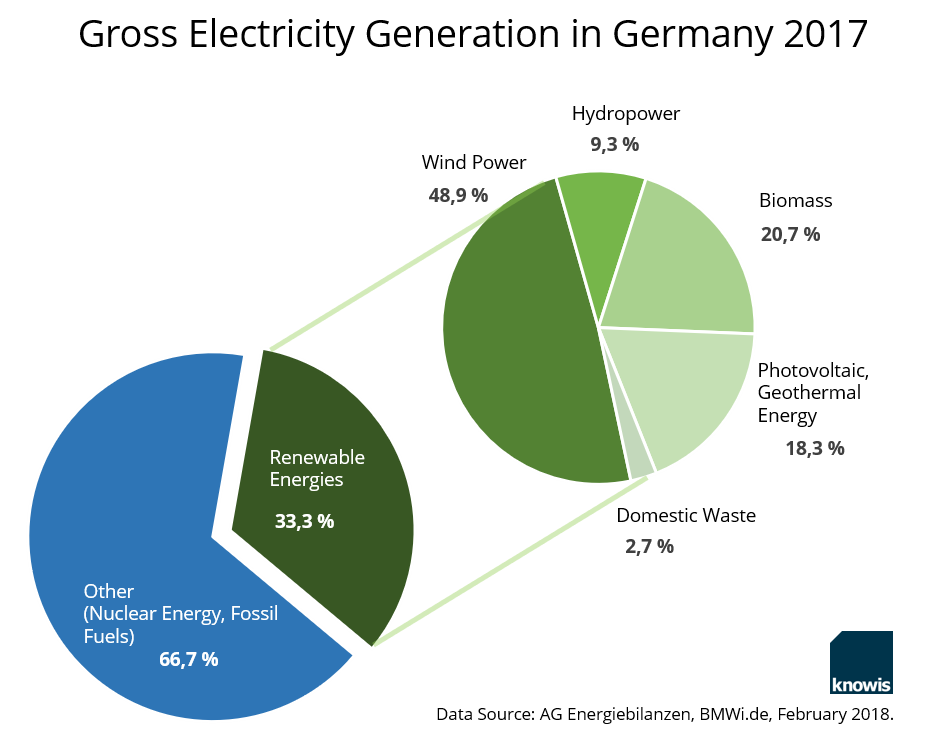 Gross electricity production renewable energy 2017